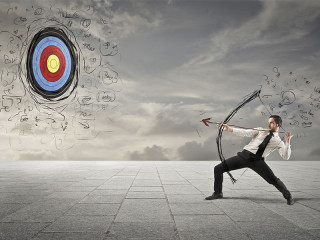 Anzugtrager-Bogen-Zielscheibe-84844662-FO-olly