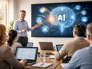 Makler ins Klassenzimmer! So könnte das aussehen, meint die KI.