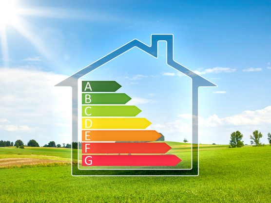 Energieeffizienzdiagramm in Haus