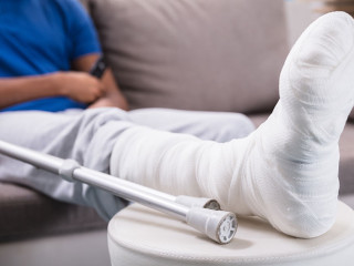 Man's Broken Leg