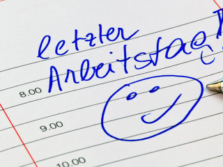 Letzter Arbeitstag. Pension und Rente