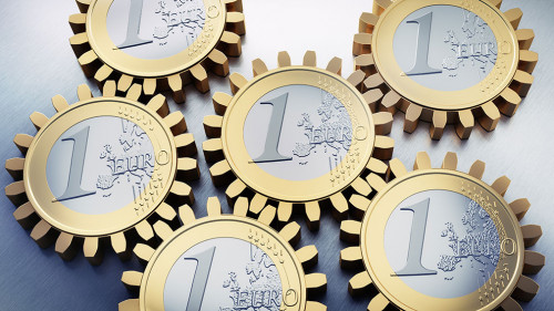 Euromünzen als Zahnräder 2