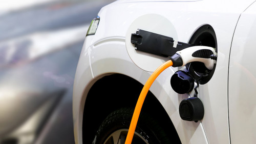 Loading energy of an electric car in Prague Czech republic