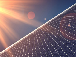 photovoltaic renewable background solar panel 3d