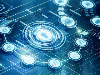 Abstract business interface backdrop