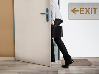 Businessperson Walking Out