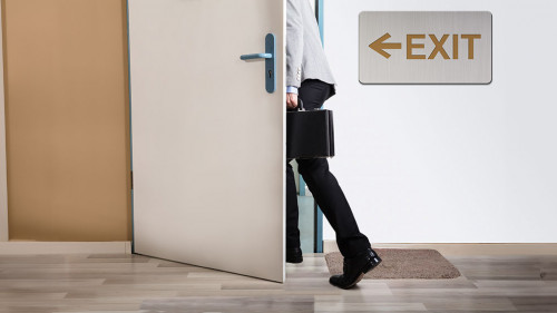 Businessperson Walking Out