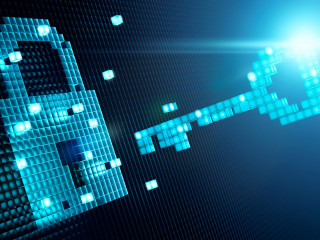 Cube Forming Digital Lock Icon