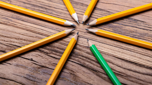 Gruener-Stift-zwischen-Gelben-227405741-FO-Andrey-Popov