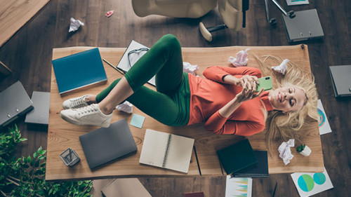 Frau-Homeoffice-Chaos-303528150-AS-deagreez