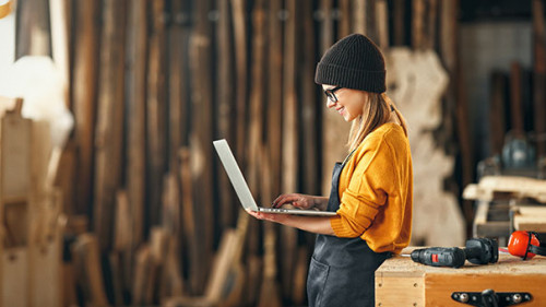 Schreinerin-Laptop-406838657-AS-JenkoAtaman