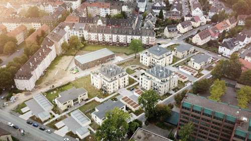 Luftaufnahme von Zentrum der Stadt Hagen in NRW