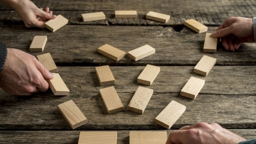 Business teamwork and bright ideas concept