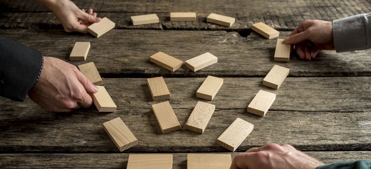 Business teamwork and bright ideas concept