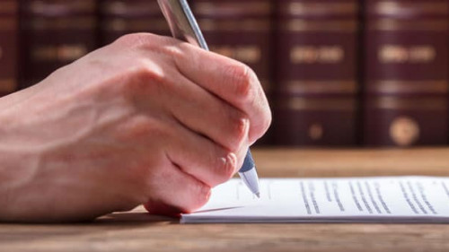 Human Hand Signing Document