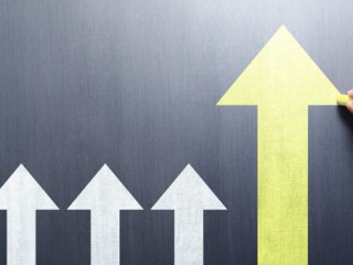 Business development and leadership concept. Businessman drawing