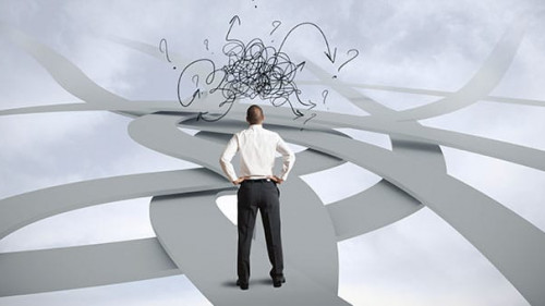 Confused businessman