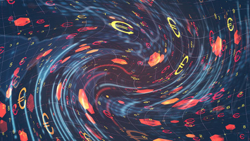 Creative background with euro signs