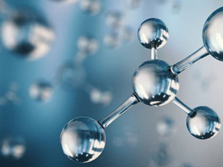 3d illustration of Science background molecule and atom model.