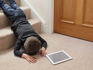 Child falling down the stairs