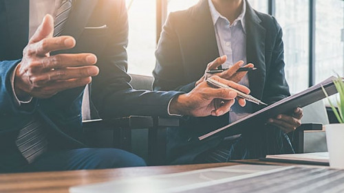 Business people at meeting