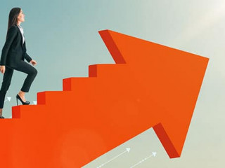 Career promotion and growth concept