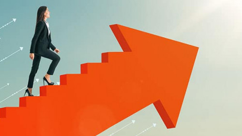 Career promotion and growth concept