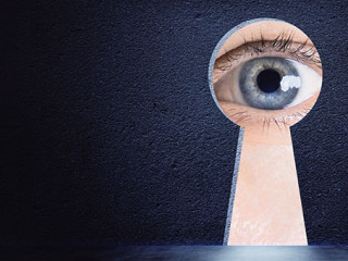 Creative keyhole with eye