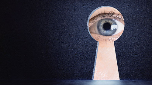 Creative keyhole with eye