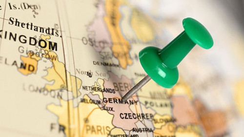 Location Germany. Green pin on the map.