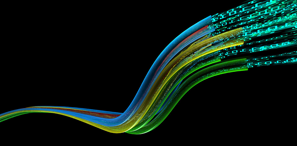 Optical wires data flow