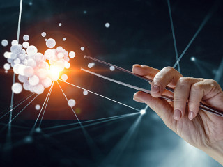 Science concept with sphere model