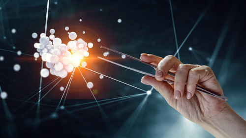 Science concept with sphere model