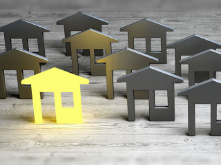 Leader village sale concept 3d rendering