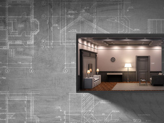 Real estate concept . Mixed media