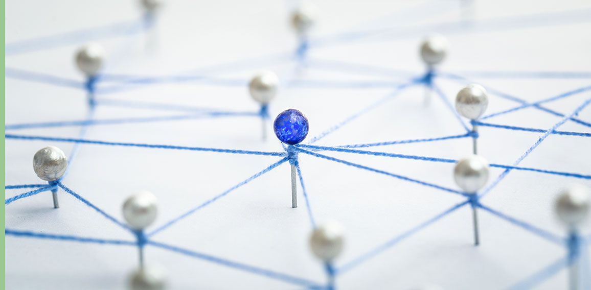 Teamwork, network and community concept.