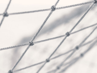 football gate mesh, close-up