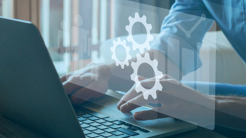 Automation and optimisation concept, business process workflow d