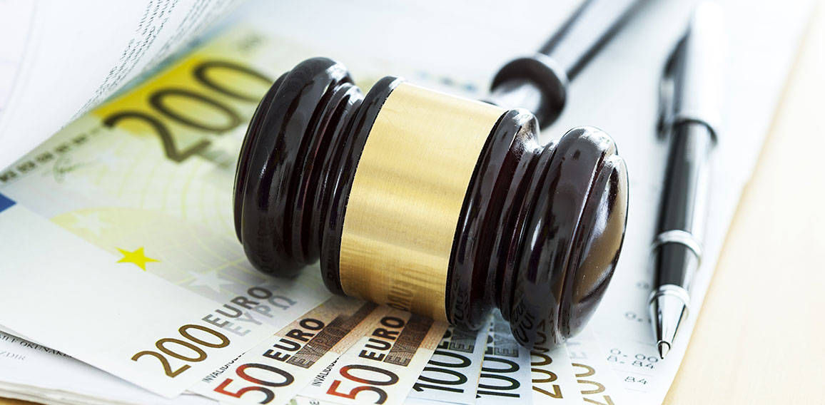 Gavel and euro