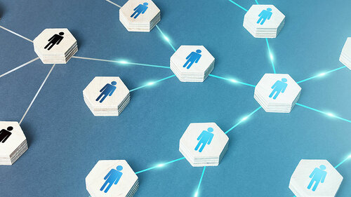 The spread of ideas through a network of people. Leader and leadership. The rapid dissemination of information and reaction of society. Collaboration and cooperation with followers to achieve goals.