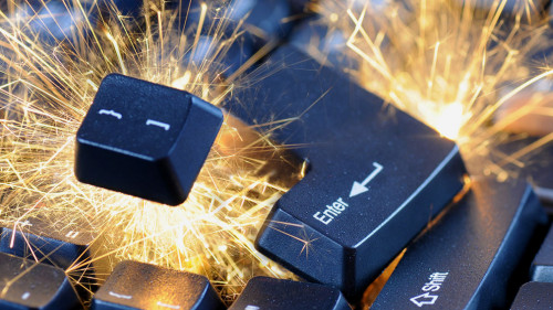 Exploding keyboard