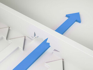 Breakthrough and success concept