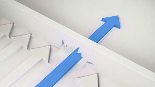 Breakthrough and success concept