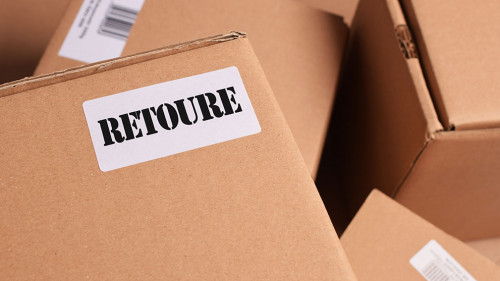 Pakete im Lager Retoure/Rücksendung