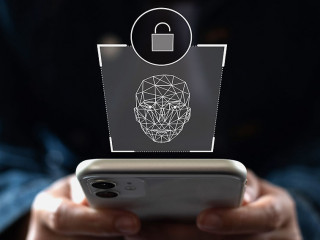 Technological Scanning. Biometric Facial Recognition. Face Id. T