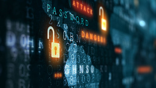 Danger of hack attack . Mixed media