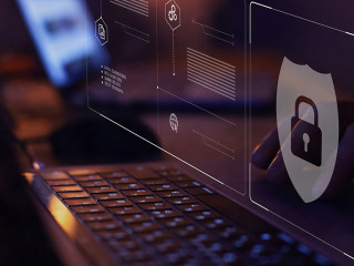 internet security concept, firewall and data protection