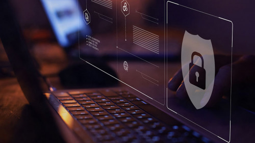 internet security concept, firewall and data protection