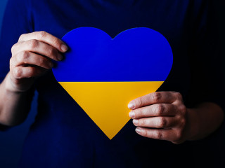 Image showing support for Ukrain during war with Russia.