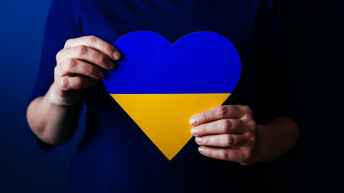 Image showing support for Ukrain during war with Russia.